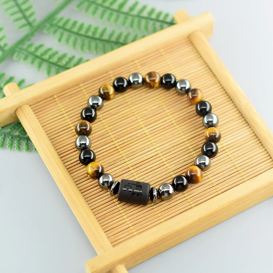 ✨ Zodiac Harmony Tiger Eye Bracelet – Natural Yellow Tiger Eye Beads for Cancer, Virgo & Leo – Perfect Couples & Friendship Jewelry