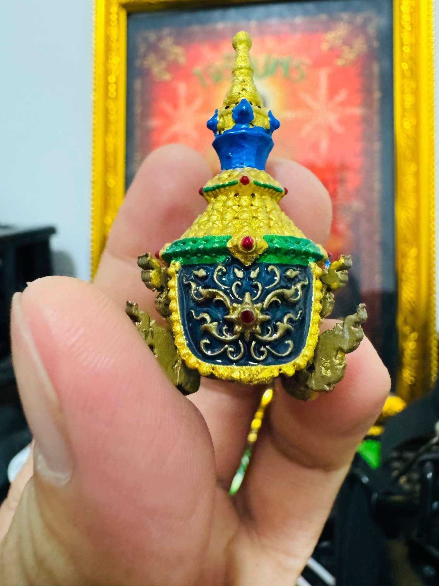 Authentic Thep Kuvennoi Ariyasap Head – Enamel Cast with Clear Serial Estamp from Wat Huay Duan, Nakhon Sawan