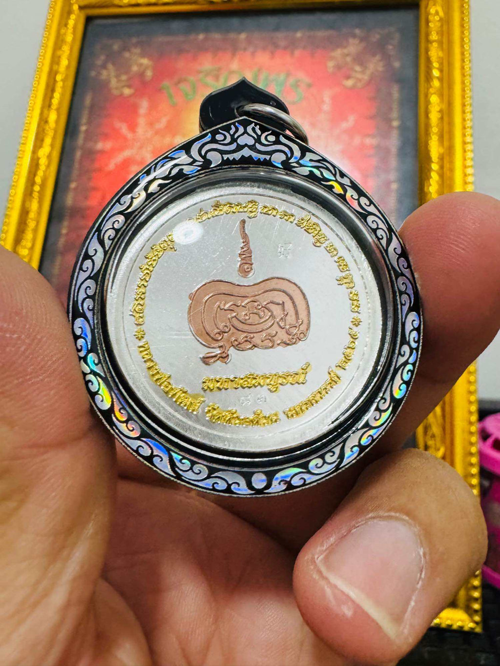 🌟 Supreme Phra Pidta Mahasombun 100 Year Anniversary﻿ Amulet – Limited Edition 3K Metal with Red Enamel, Waterproof Laser Casing, Authentic Guaranteed! 🌟