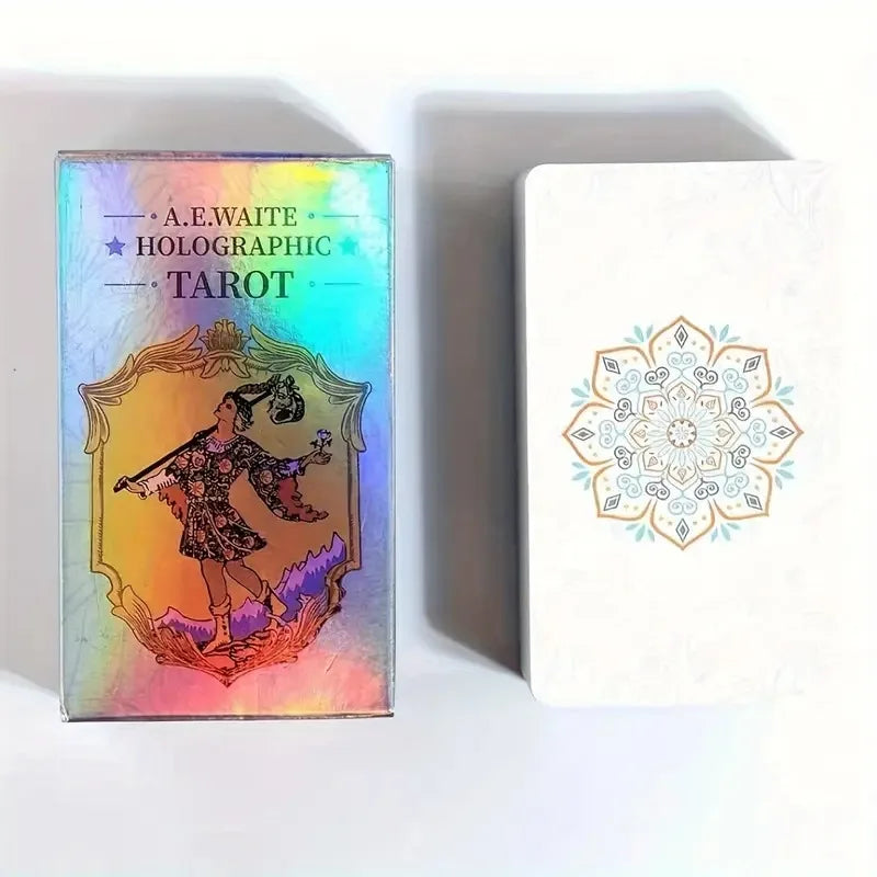 🔮 Classic Holographic Waite Tarot Card Deck – 78 Flash Cards for Divination, Beginners & Collectors | Free Shipping