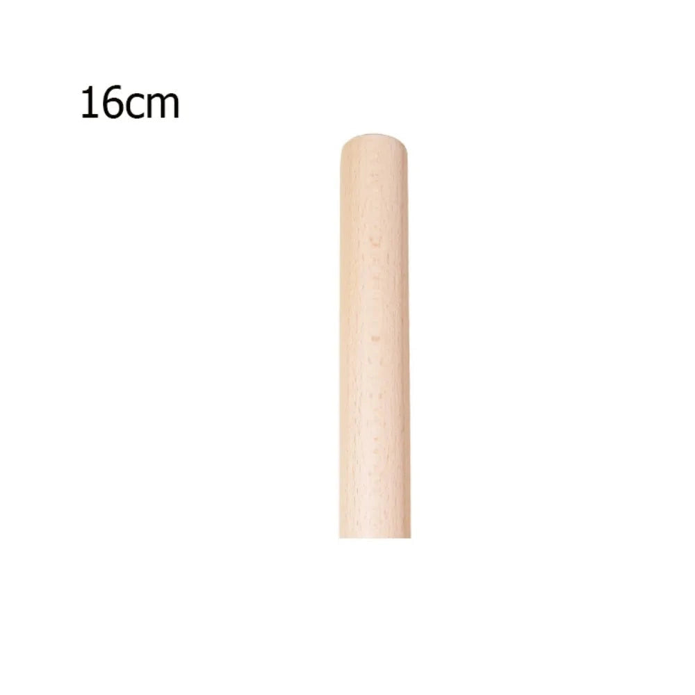 Portable Natural Wooden Rolling Pin – Solid Beech Dough Roller for Cooking & Baking, Non-stick & Durable Kitchen Tool (Multiple Sizes)﻿ 16cm