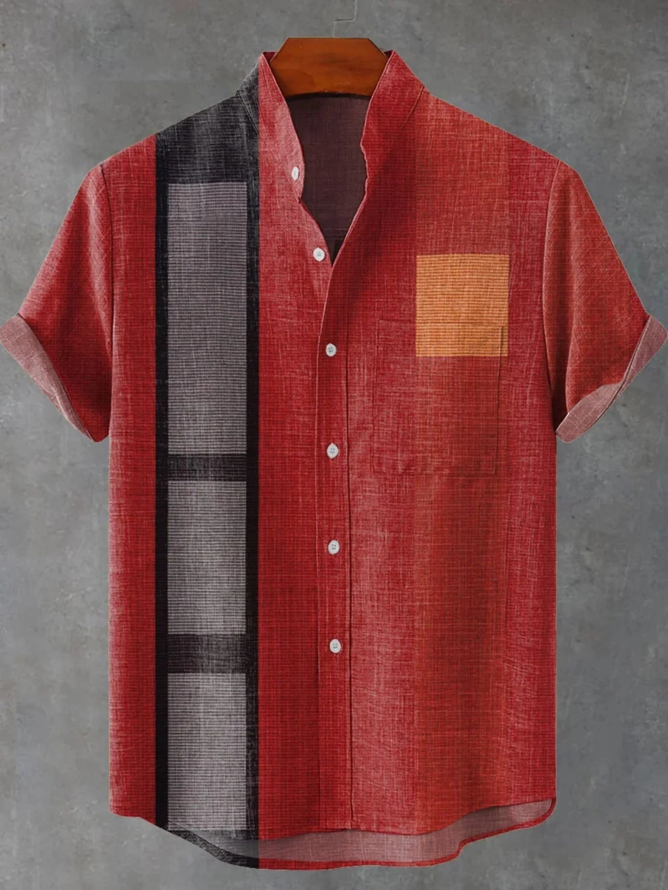 🌿 The Ethno-Luxe Heritage Linen Shirt: Premium Men's Casual Short-Sleeve Top – High-Definition Ethnic Artistic Print, Breathable Organic Cotton-Linen Fabric, and Sophisticated Button-Down Tailoring YHBKYF7