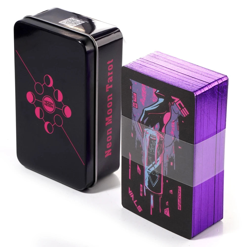 🌙 Moon Compass Tarot Deck – 78 Cards | Gilded Edge | Tin Box | Oracle & Tarot Game | English Edition with Paper Guidebook Dark Khaki