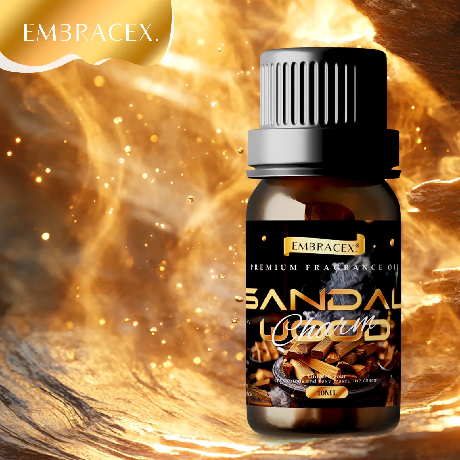 🌿 6PC/1PC 10ML Men's Essential Oil Gift Set – Perfect Father’s Day and Friends’ Gift for Candle Making, Soap Crafting, and Aromatherapy Diffusers﻿ Sandalwood