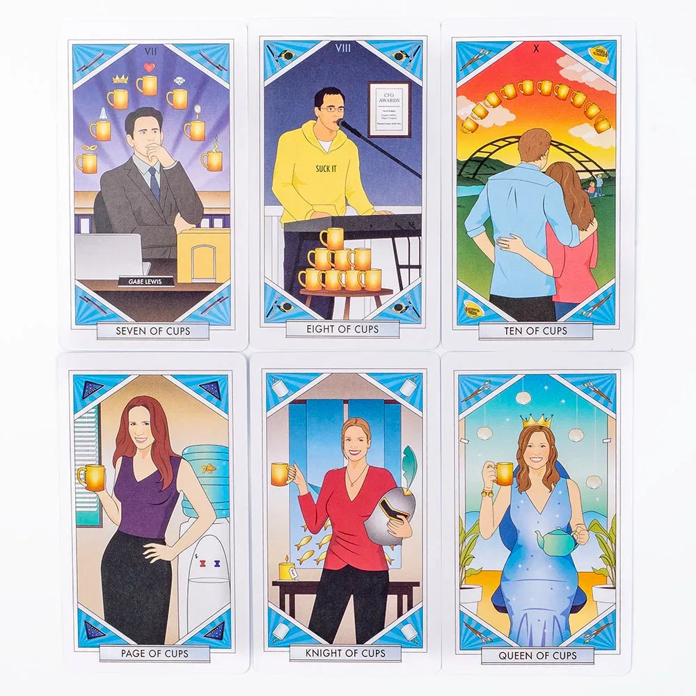 💗 Unofficial Office Tarot Deck – 78 Cards (10.3×6 cm) for Family Parties & Divination