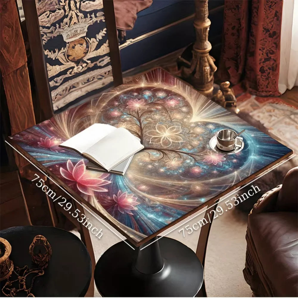 🃏 VIKAMA Floral Heart Tarot Tablecloth – Square Altar Cloth for Romantic Tarot Divination & Witchy Home Decor
