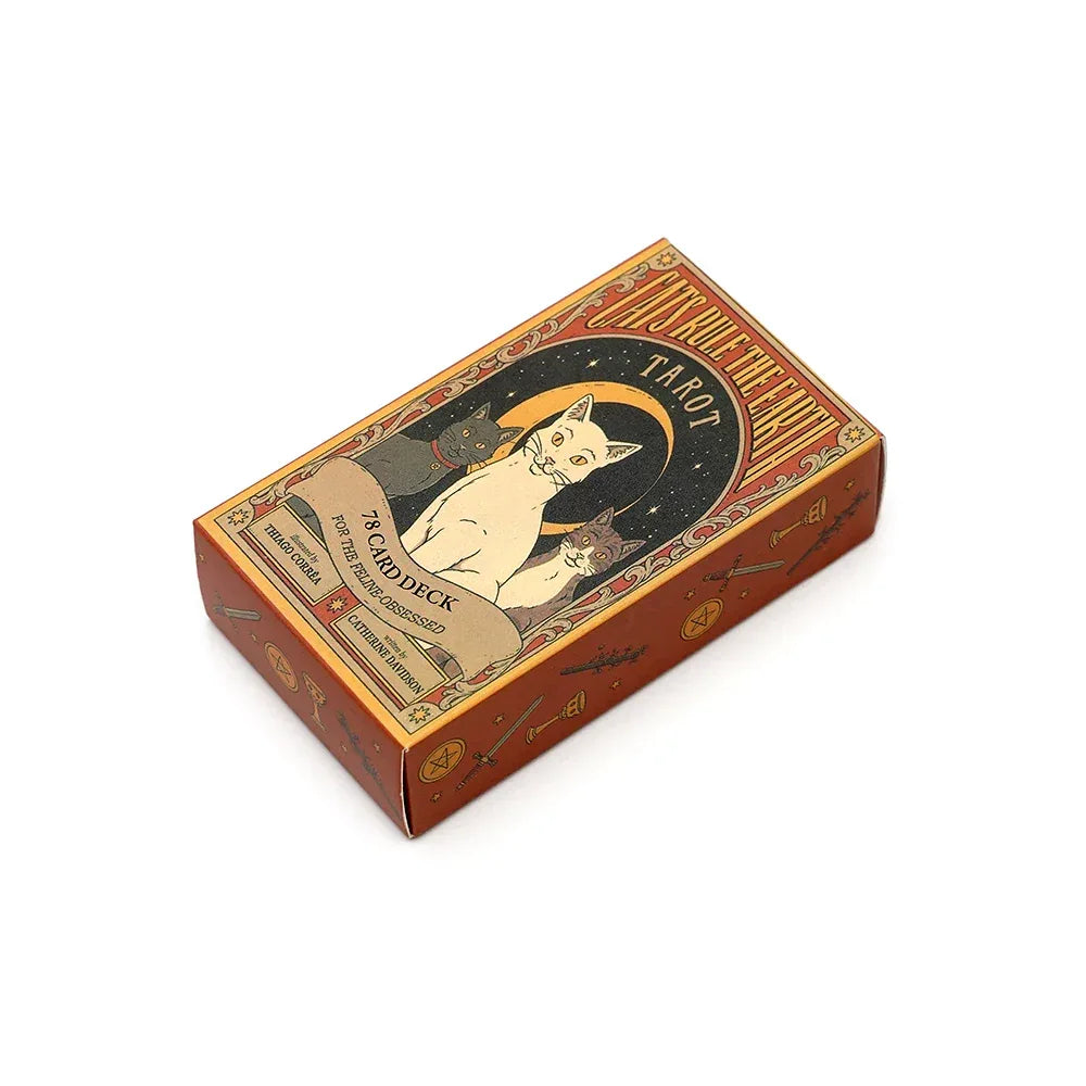 Cats Rule the Earth Tarot Deck – 78 Cards with Guidebook for Divination, Oracle Insight, and Fun Games