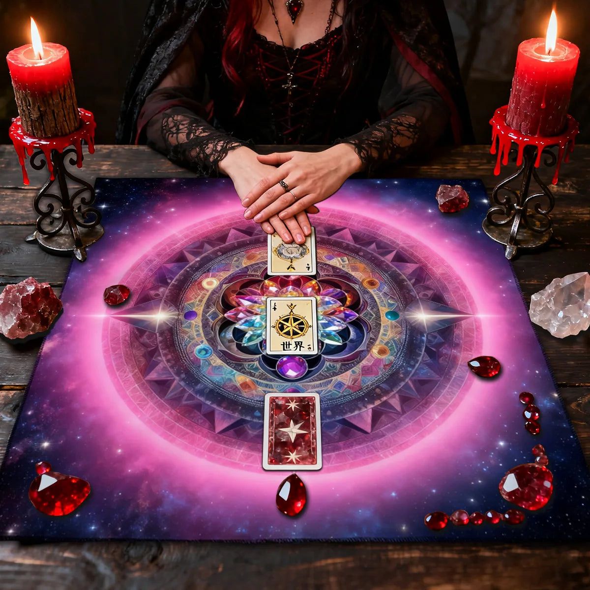 1pcs Elemental Chakra Decorated Tarot Tablecloth Altar Ritual Cloth A Gift For Tarot Enthusiasts Astrological Decoration