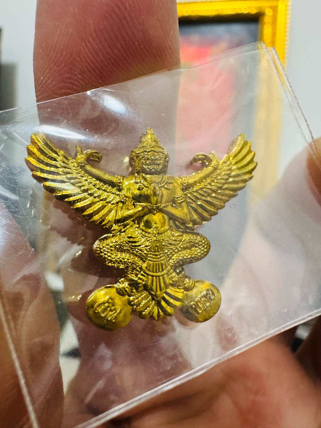 ⚡ Unleash Supreme Power and Abundance with the Phaya Krut Maha Amnat Mang Mee Sap﻿ – Divine Black Rhodium Gold Amulet by Phra Ajarn Amnat, Chumphon! ⚡