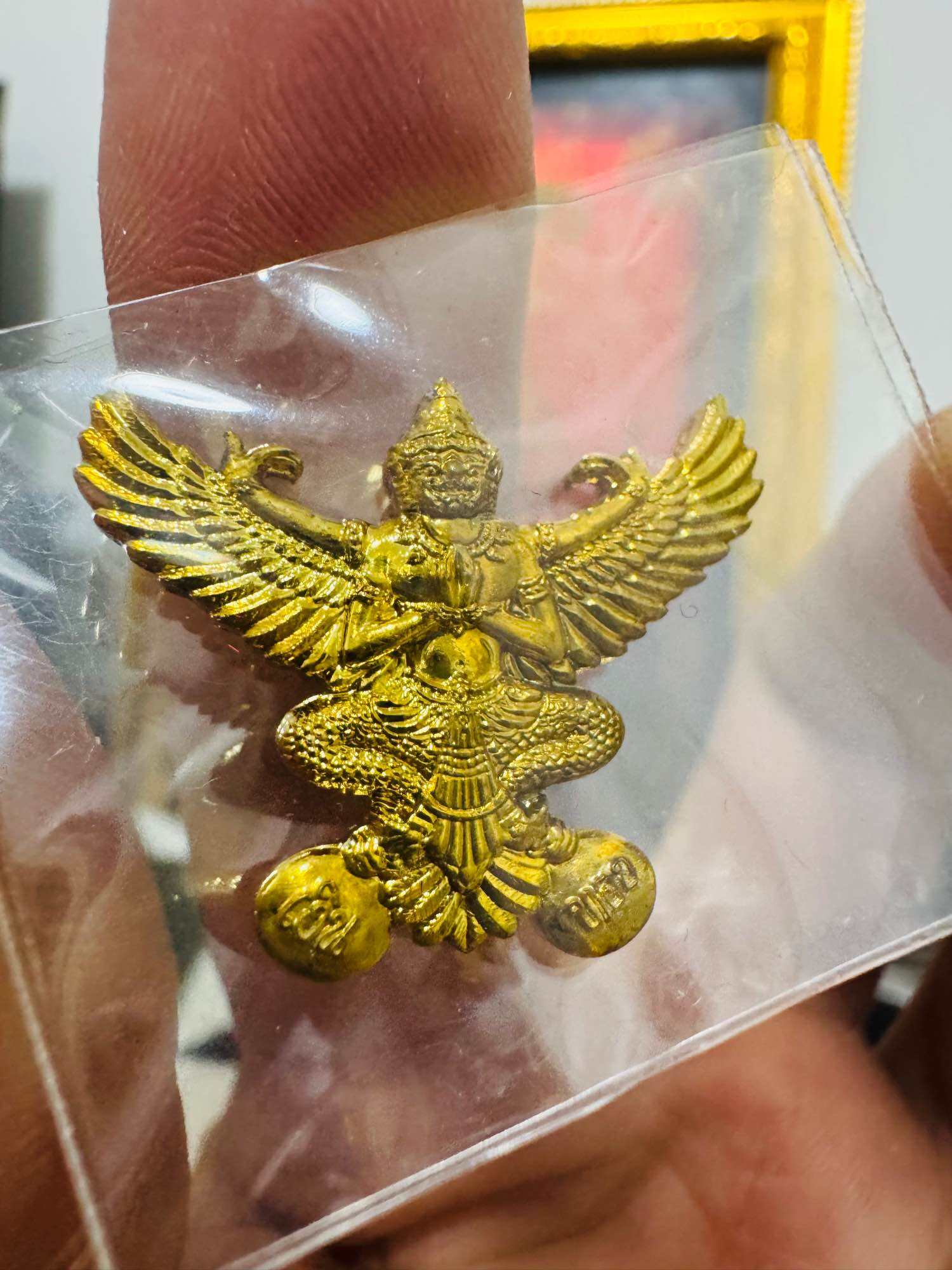 ⚡ Unleash Supreme Power and Abundance with the Phaya Krut Maha Amnat Mang Mee Sap﻿ – Divine Black Rhodium Gold Amulet by Phra Ajarn Amnat, Chumphon! ⚡