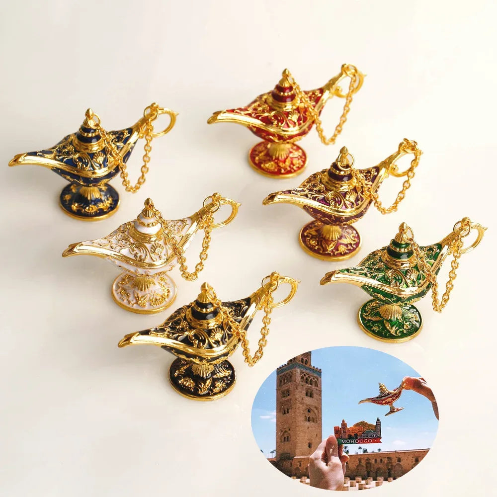 🕌 Aladdin Lamp Desktop Ornament – Vintage Style Decorative Craft for Living Room, Study Room & Bedroom | Perfect Holiday Gift | Free Shipping