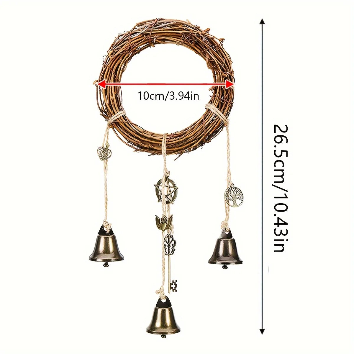 🔔 Vintage Bell Pendant – Home Décor Charm & Door Knob Ornament | Hobbyist Craft & Gift | Free Shipping