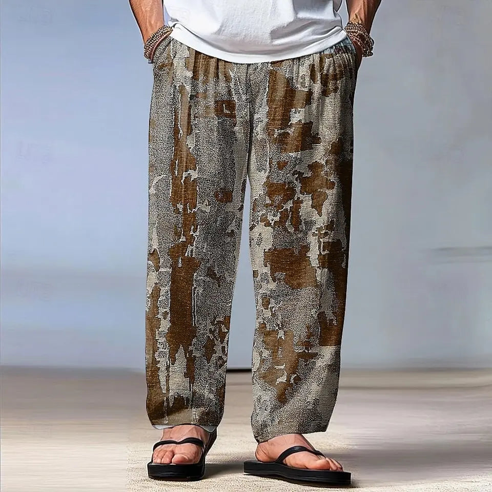 🎨 The Abstract Visionary: Premium Men’s Fall 2025 Wide-Leg Trousers – High-Definition Retro Abstract Graphic Print, Mid-Waist Elastic Drawstring Fit, and Sophisticated Urban-Relaxed Outdoor Lounge Pants