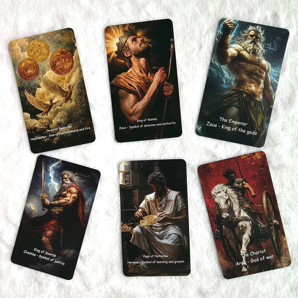 🏺 Greek Mythology Tarot Deck – 78 Cards (70x120mm) | Classic Divination & Rune Board Game with Innovative Illustrations