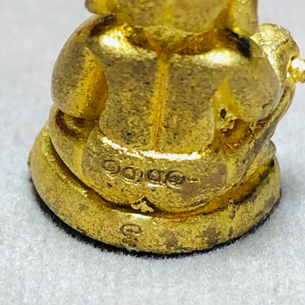Phra U-Chen Two Blessings Amulet – Sacred Materials with Embedded Lek Namtung Gem