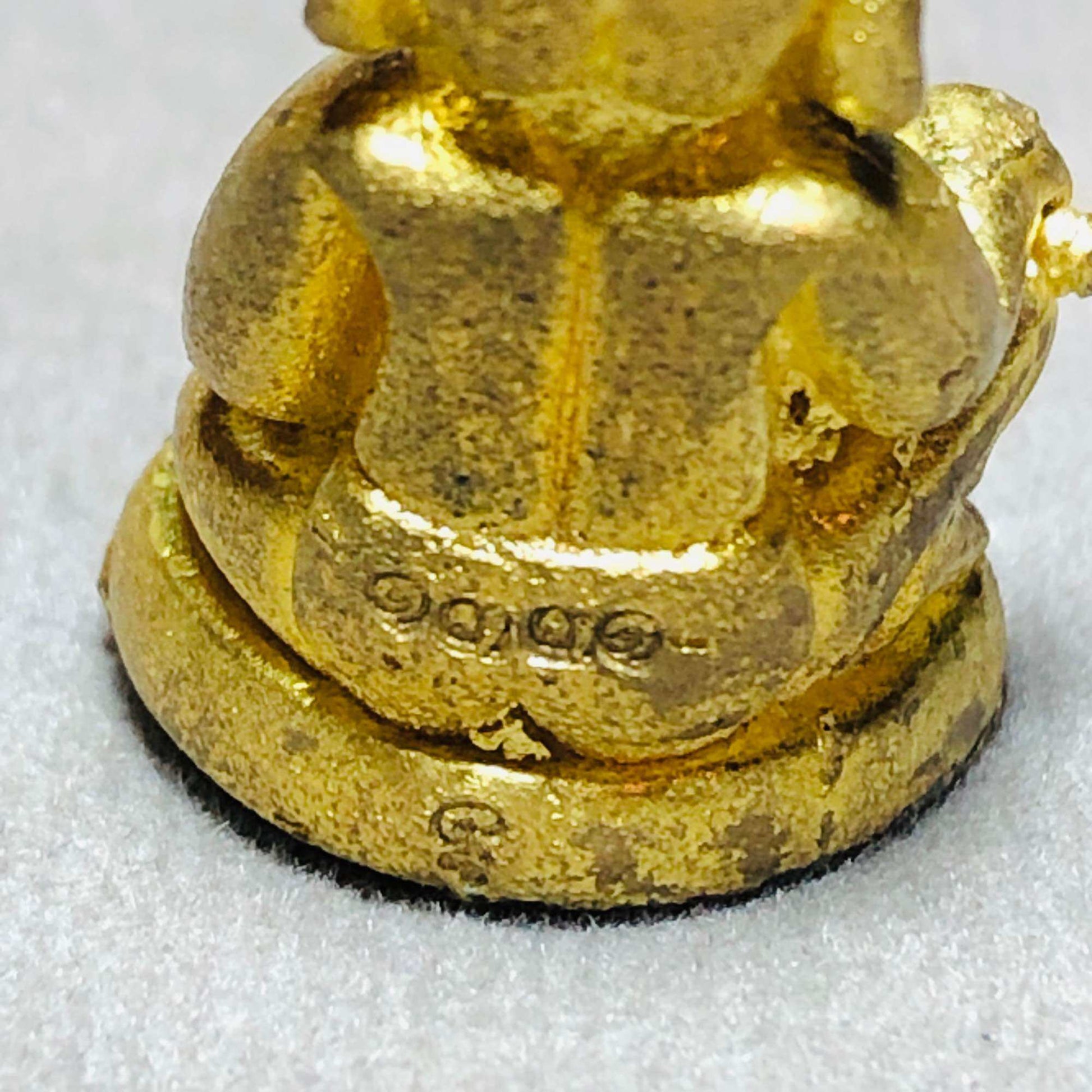 Phra U-Chen Two Blessings Amulet – Sacred Materials with Embedded Lek Namtung Gem