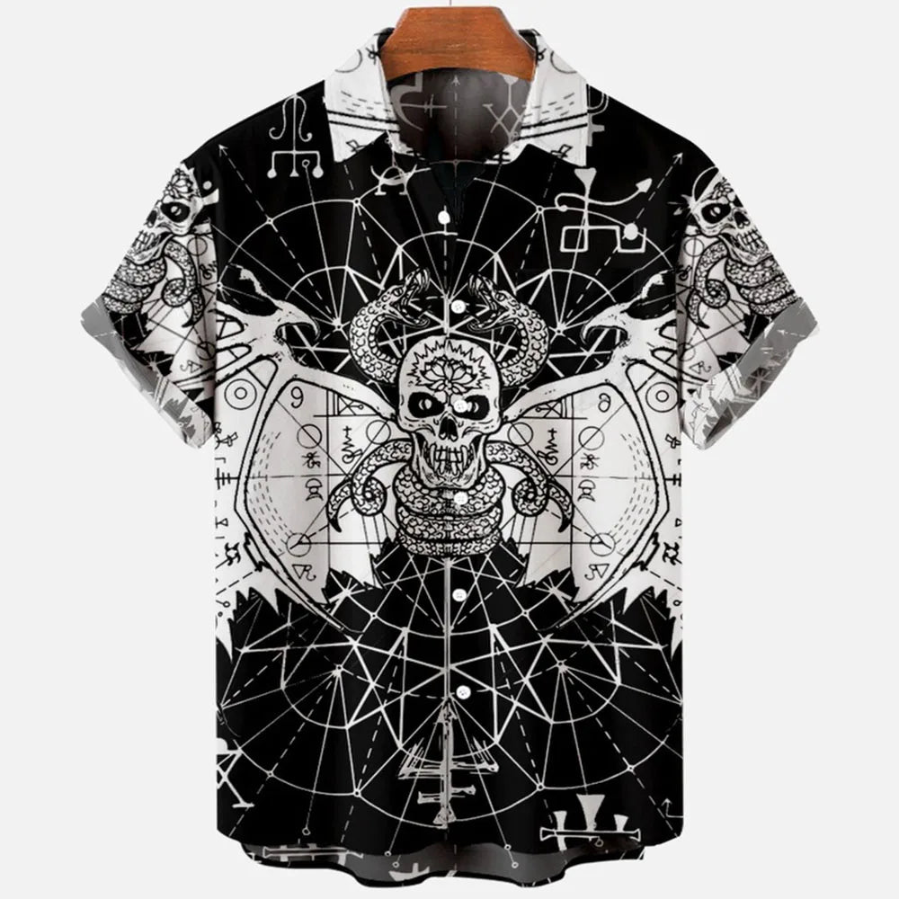 👹 The Demonic Abyss: Premium Men’s Horror 3D Printed Hawaiian Shirt – High-Definition Surreal Devil Graphic, Ultra-Breathable Performance Fabric, and Sophisticated Urban-Gothic Loose Fit Short-Sleeve Summer Button-Down (S-5XL) CS2024AQ700