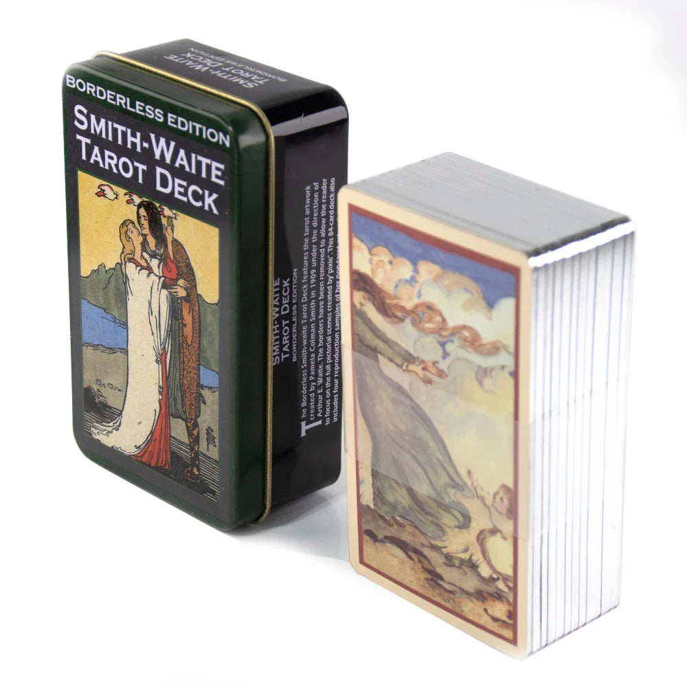 🃏 Adventure Time Tarot Cards – 78 Pcs Deck in Tin Metal Box with Gold-Plated Edges for Divination & Gifts Multicolor