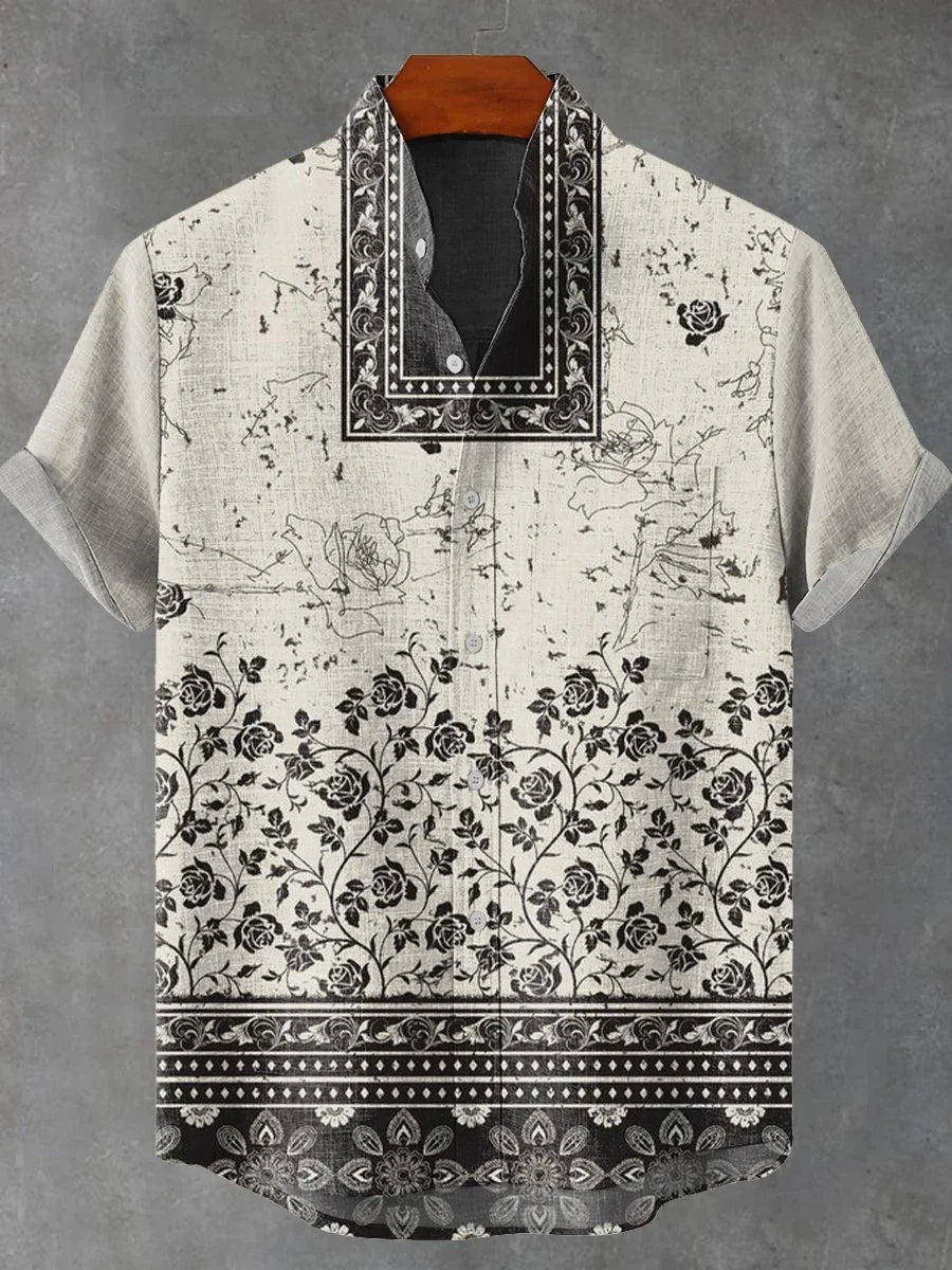 🌍 The Ancestral Ethno-Street Masterpiece: Premium Men's Vintage African Tribal Shirt – High-Definition Ethnic Graphic Print, Ultra-Breathable Lightweight Fabric, and Sophisticated Retro Holiday Silhouette BDS424