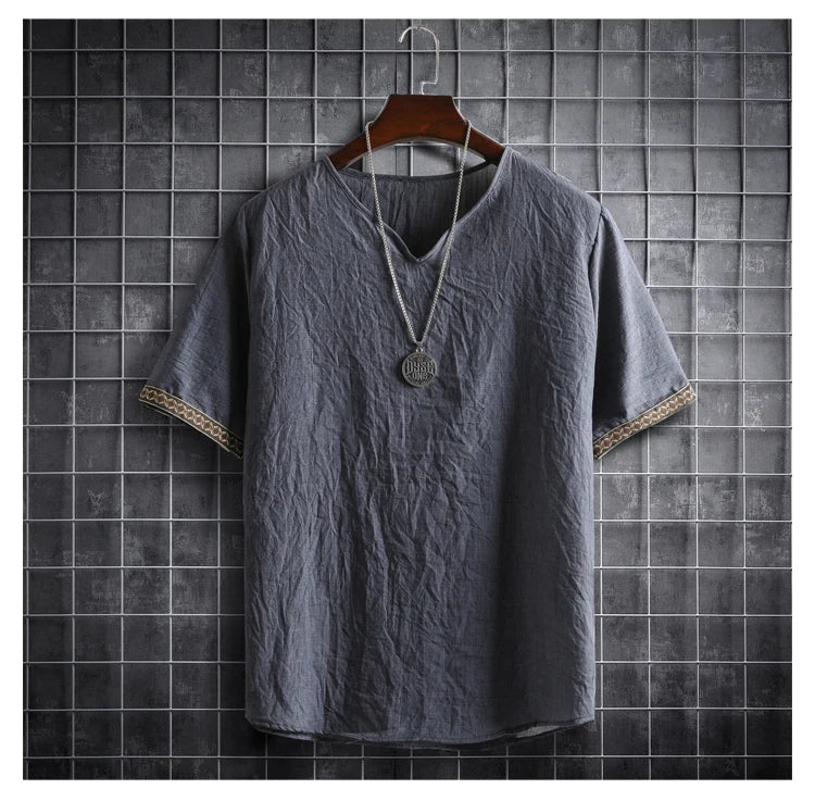 ✨ The Seoul Minimalist: Premium Men’s Plus Size Hawaiian Shirt (M-5XL) – Ultra-Lightweight Solid Color Fabric, Korean "Clean Fit" Aesthetic, and Breathable Short-Sleeve Casual Button-Down