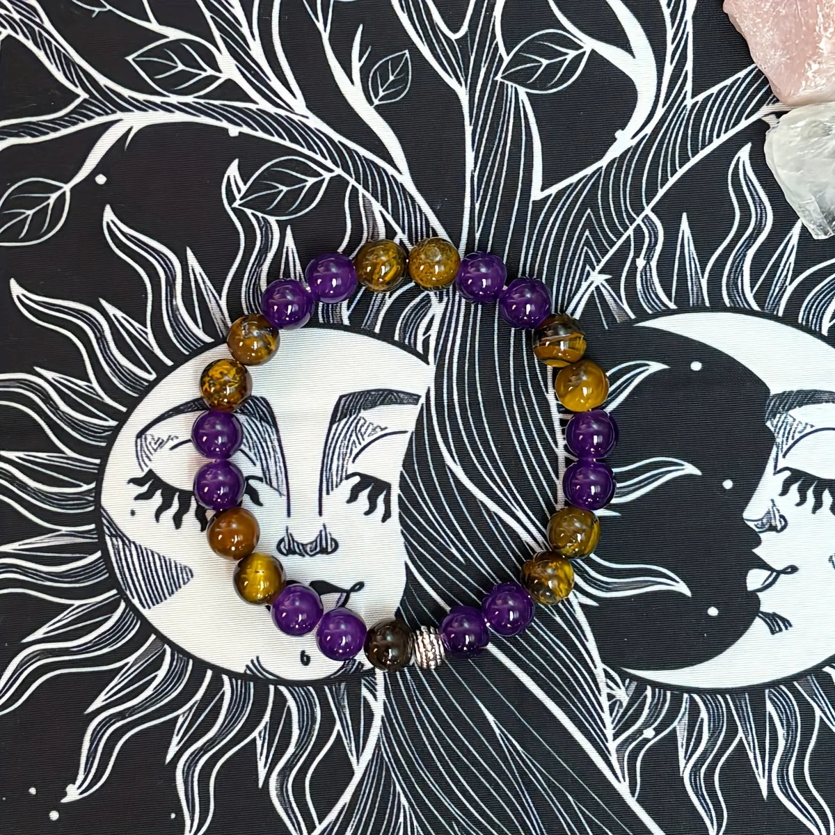 ✨ Peace of Mind Bracelet – 8mm Natural Tiger Eye Stone Handmade Beaded Jewelry – Balanced Mind Accessory