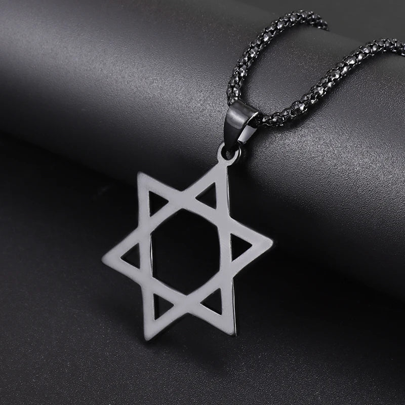 ✨ Stainless Steel 7 Archangel Seal Necklace – Solomon Kabbalah Seal Pendant | Men’s Supernatural Protection Amulet & Magical Jewelry A4551-Black