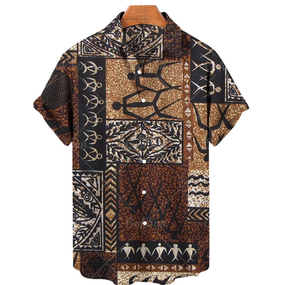 🏝️ The Dasan Majestic Edition: Ultra-Luxury Men’s High-End Hawaiian Shirt – High-Definition Floral & Ethnic Graphic Print, Premium Cooling Performance Fabric, and Sophisticated Resort-Luxe Button-Down