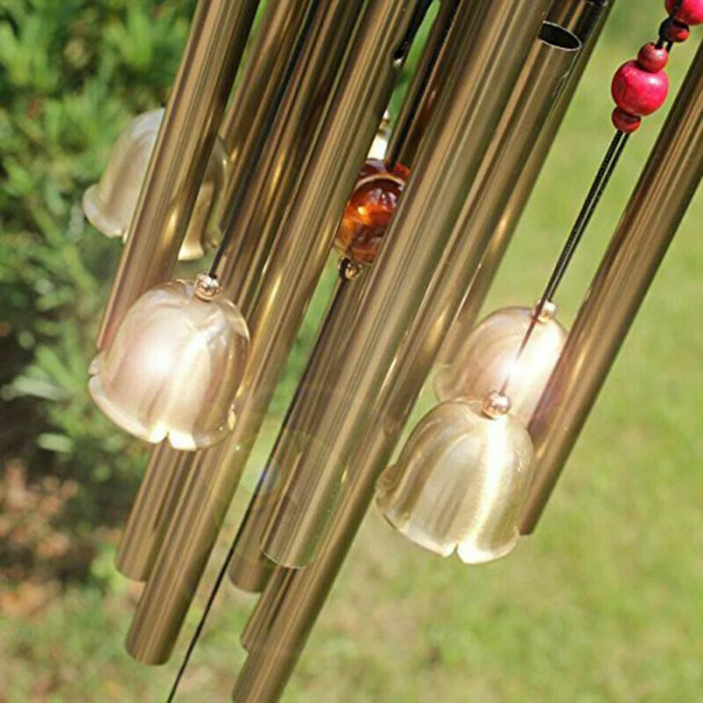 Handmade Metal Aluminum Tube Wind Chimes – Guardian Bell Home & Garden Wall Hanging with Hollow Tubes for Soothing Soundscapes