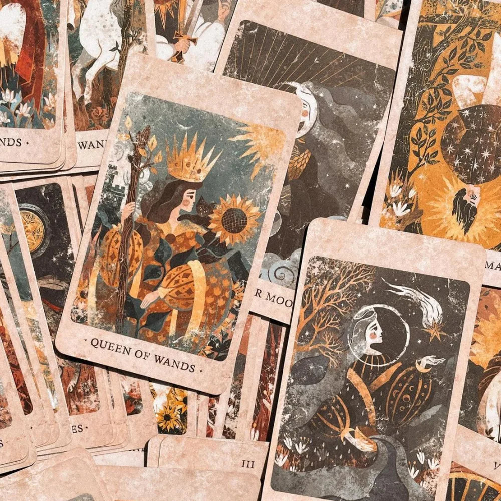 The Solar Kingdom Tarot – 86-Card English Edition (12x7 cm) Including 8 Special Sun and Moon Cards for Divination, Family Board Games, and Spiritual Prophecy