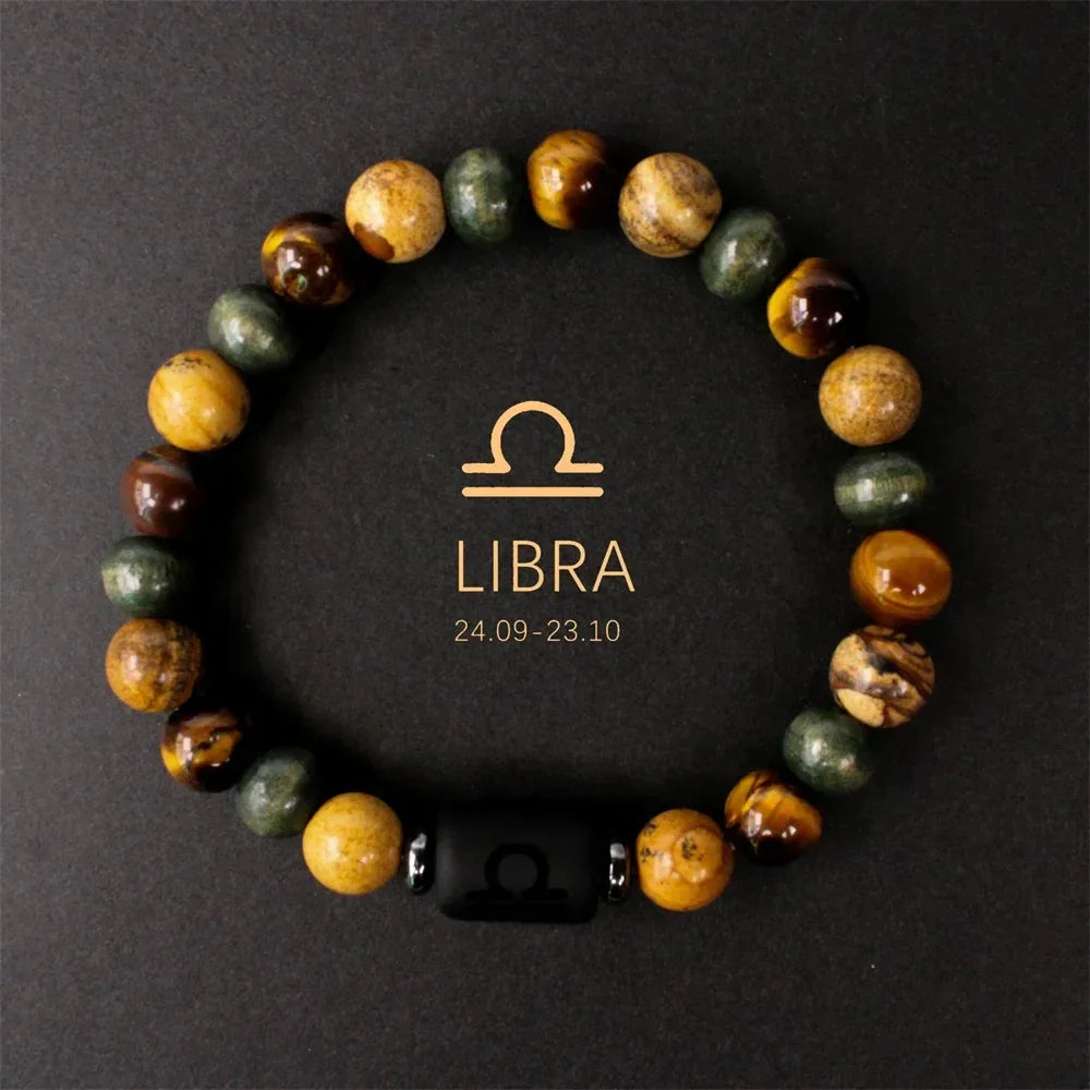✨ Boho Natural Stone Tiger’s Eye Bracelet – Unisex Jewelry for Women & Men – Unique Birthday & Christmas Gift for Boyfriend Dark Gold