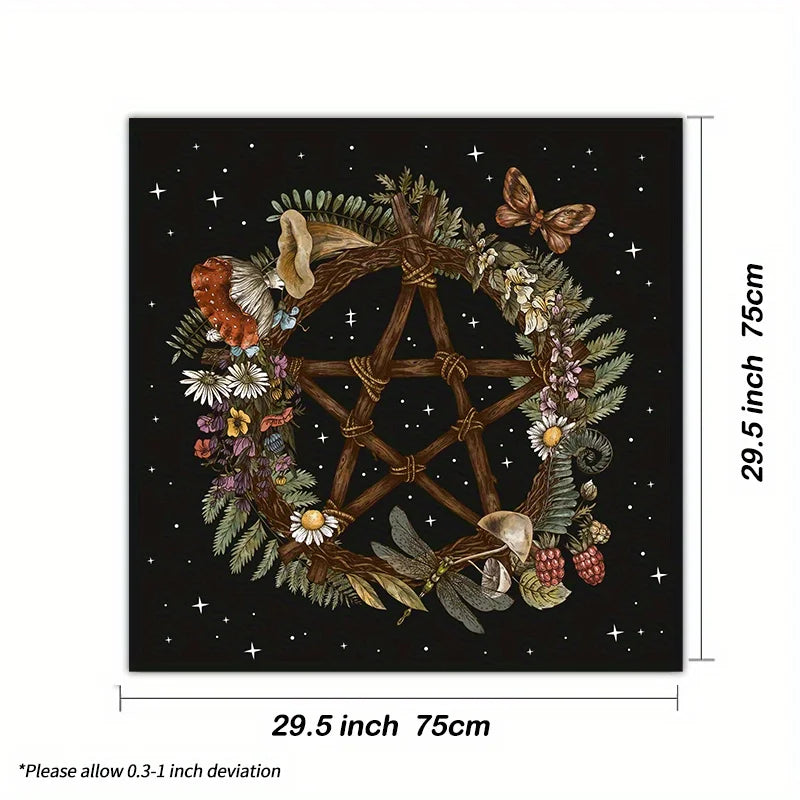 🃏Waterproof Tarot Altar Tablecloth – Stain-Resistant, Machine Washable Tarot Reading Cloth for Divination, Meditation & Spiritual Home Decor YLB-1065