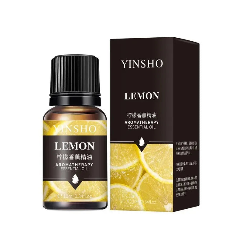 🌟 17 Flavors 10ml Essential Oils for Aroma Diffuser – Water-Soluble Natural Fragrance Oils for Home and AirHumidifier﻿ Lemon