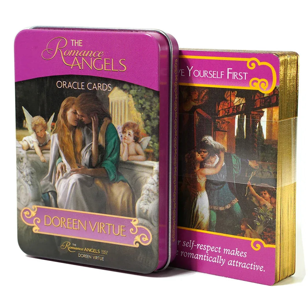 Adventure Time Tarot Cards Deck - 78 Pcs in Tin Box with Gold-Plated Edges for Divination & Gifts