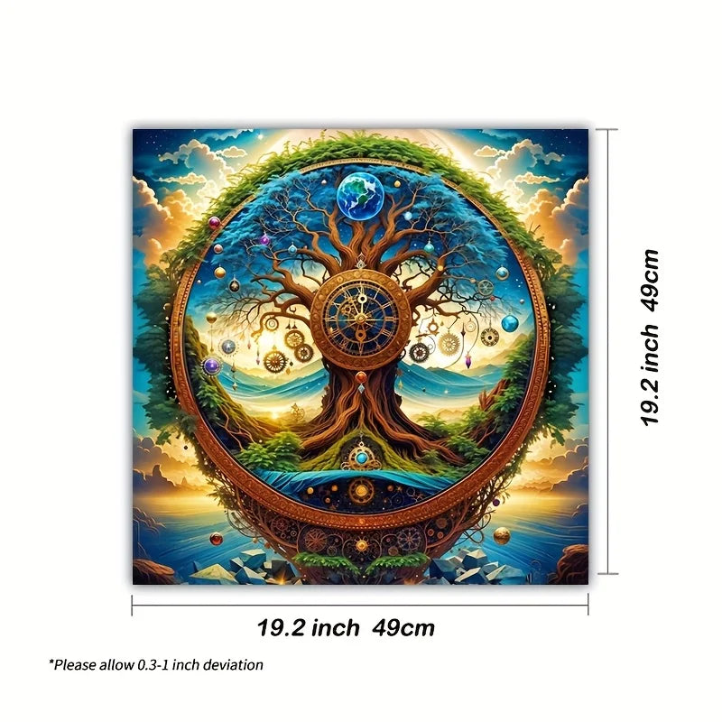 🧿 Mandala Moon Tarot Card Tablecloth – Mystic Moon Sky Divination Cloth & Oracle Card Mat for Witchy Tarot Readings and Home Decor YLB-340