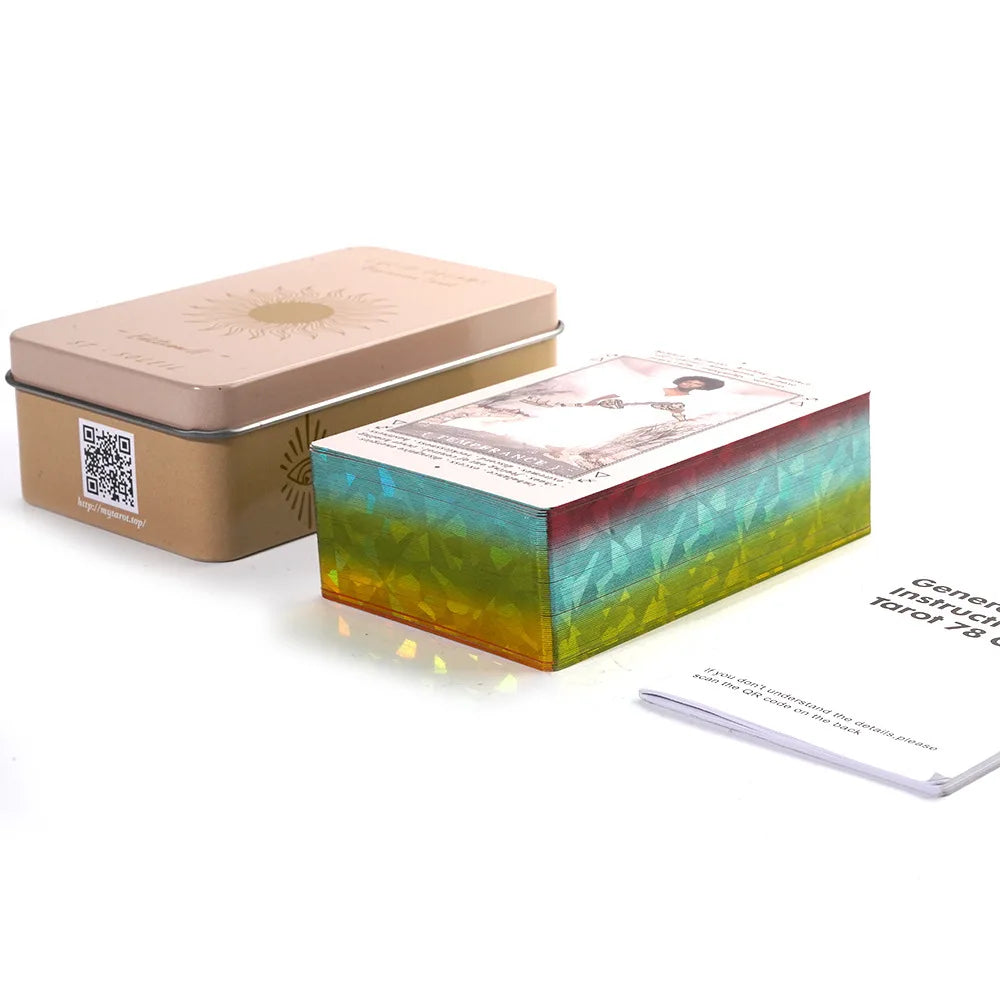 Lucid Dreams Beginners Tarot Deck in Tin Metal Box – 78 Cards with PDF Guidebook for Divination and Entertainment