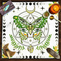 🃏 Mandala Tree of Life Tarot Tablecloth – Sea Velvet Square Butterfly Altar Cloth for Tarot Readings, Terrace Dining & Multi-Purpose Mystic Decor 020