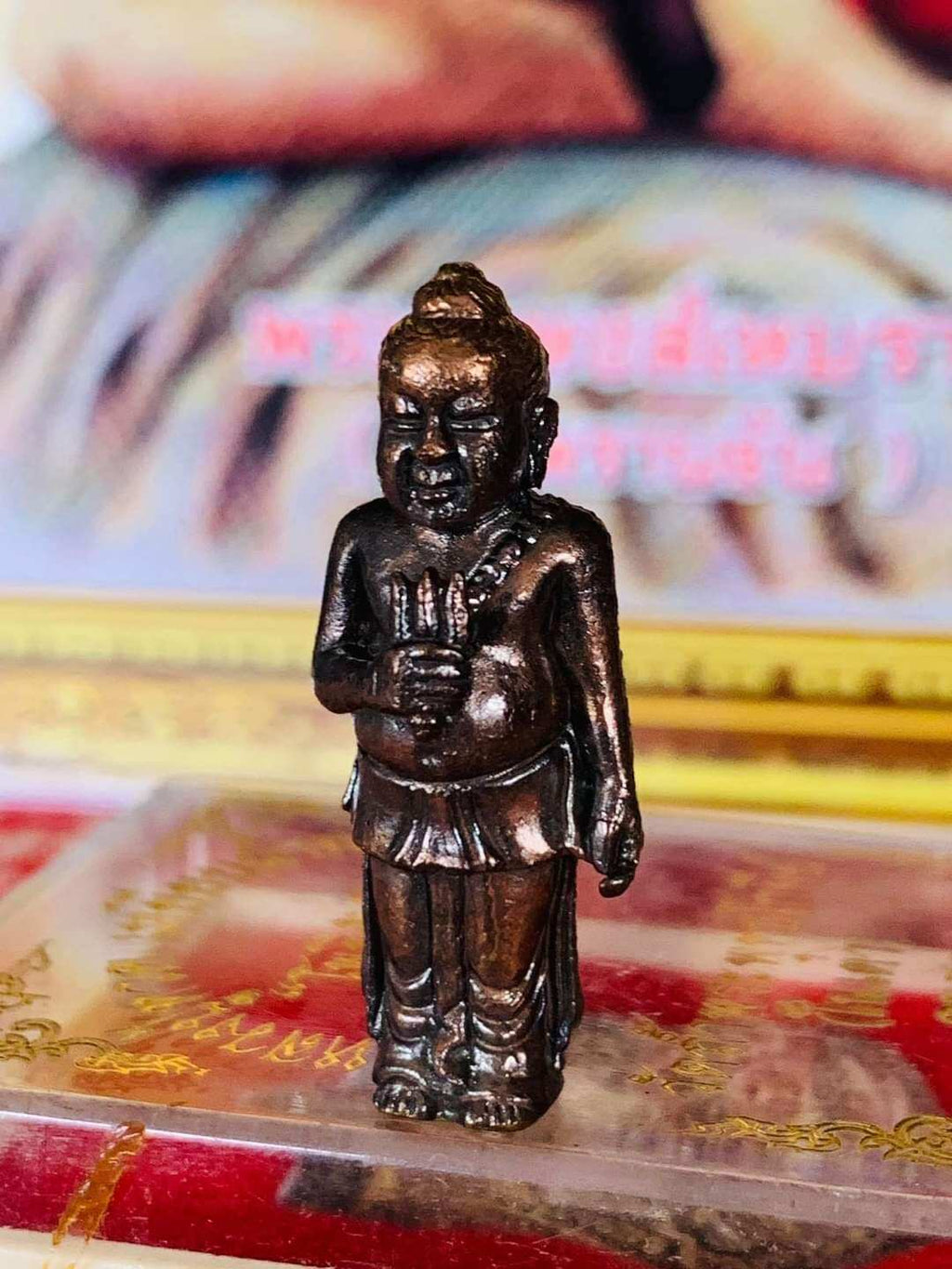 ⚡ Introducing the First Edition Guman Thep Boonrit﻿ from Wat Rongbon – Blessed Spirit Child Talisman for Protection, Prosperity, and Success! ⚡