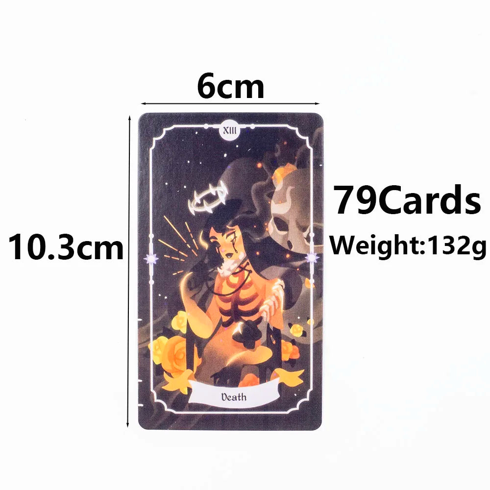 🃏 Witchy Magic Tarot Deck – A 78-Card Deck with Magical and Charming Illustrations for Divination and Board Games
