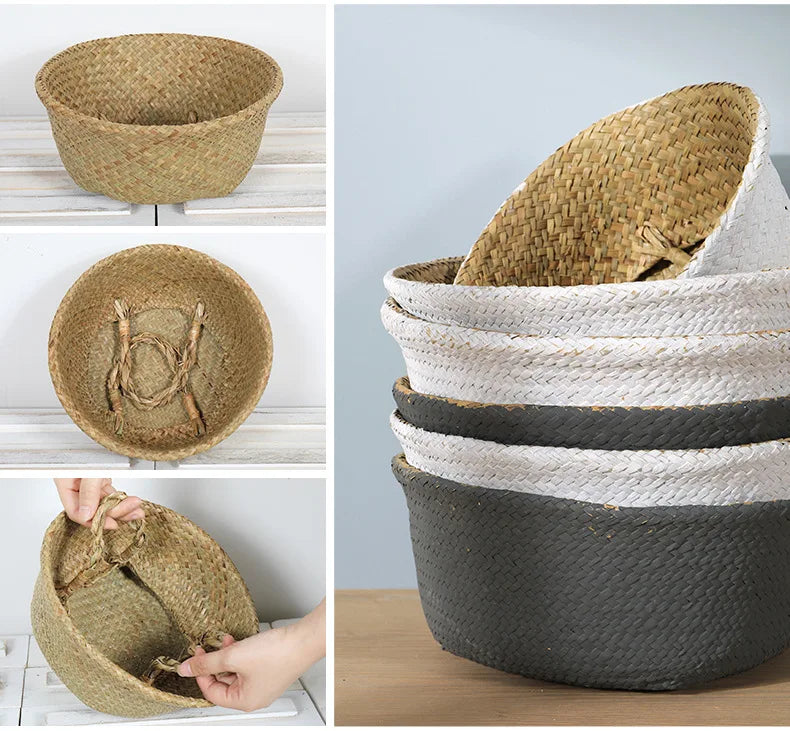 🌿 Natural Storage Baskets – Straw, Wicker, Rattan & Seagrass for Stylish Home & Garden Organization