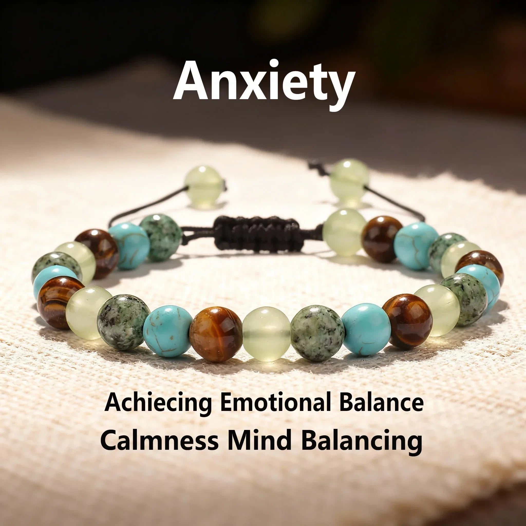 ✨ Classy Winter Jewelry – Yellow and Green Tiger Eye with African Pine Natural Stone Bracelet – Anxiety Relief for Family, Perfect Daily and Christmas Gift