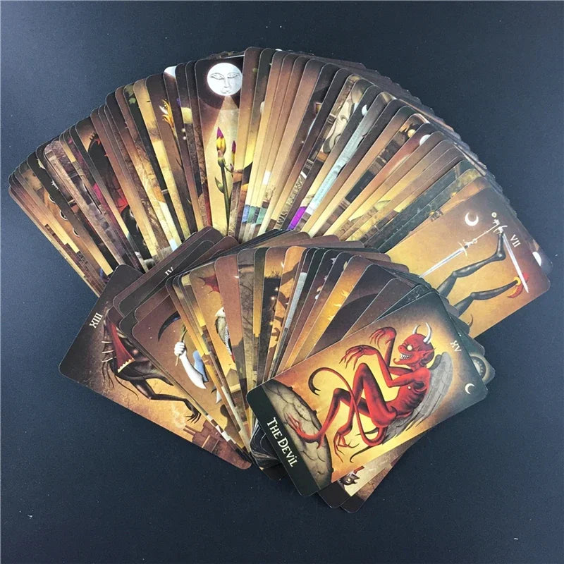 Deviant Moon Tarot Cards – 78-Card English Board Game Deck for Family Parties and Entertainment