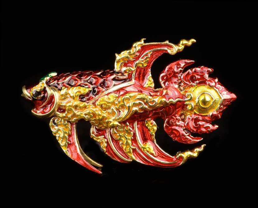 Ultimate Betta Fish Charm for Prosperity and Spiritual Protection by Luang Pu Yun