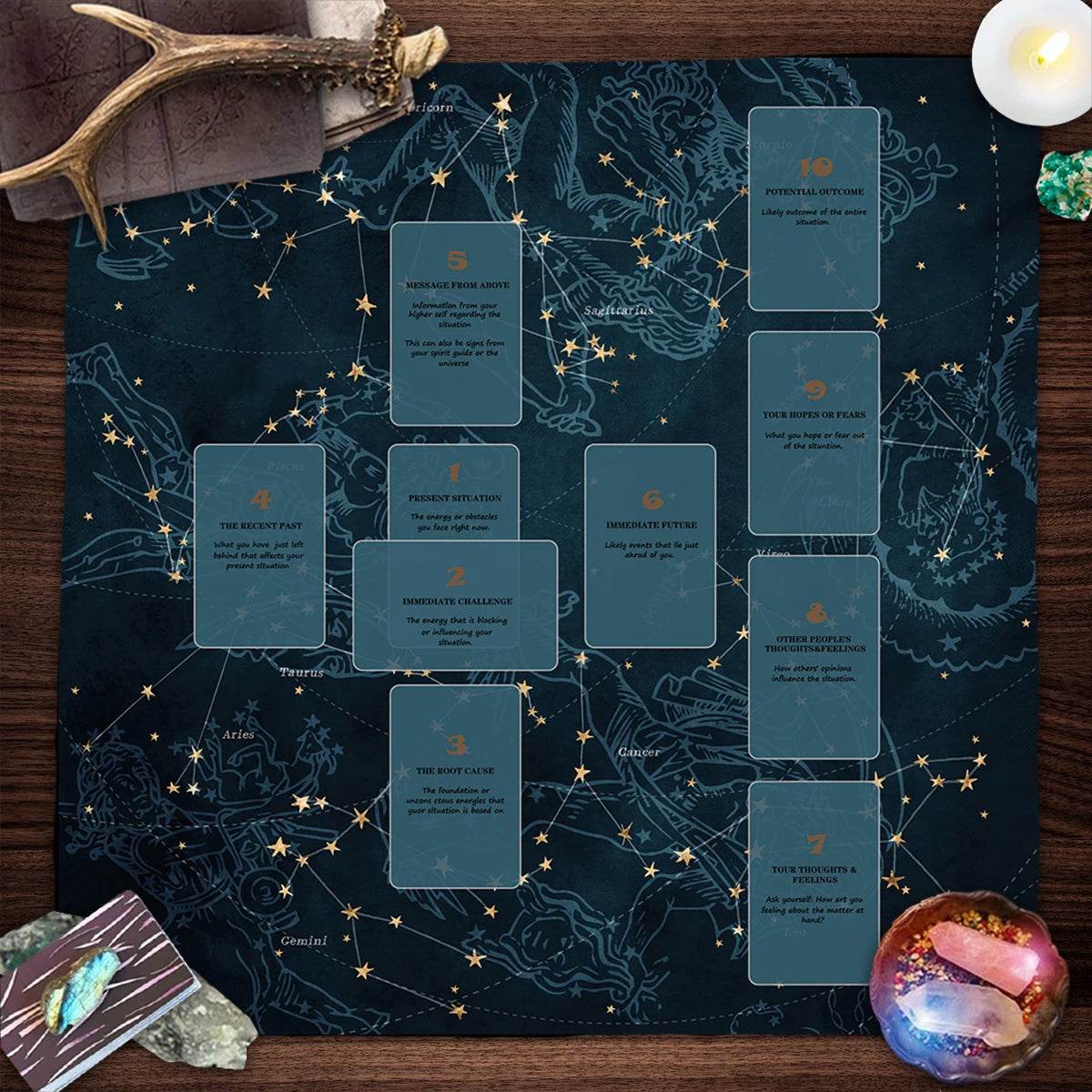 Celtic Cross Altar Cloth - Luxe Tarot Mat for Spiritual Practice TLB (711)