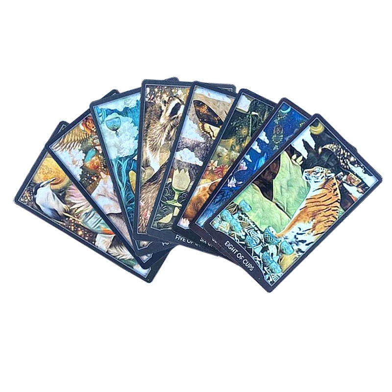 🌙 The Guardian of the Night Tarot Deck – 78 Cards | Animal-Themed Divination Deck | Work, Life & Love Guidance | Board Game & Oracle Cards | 10.3 x 6 cm | Guidebook Included | Family & Party Fun