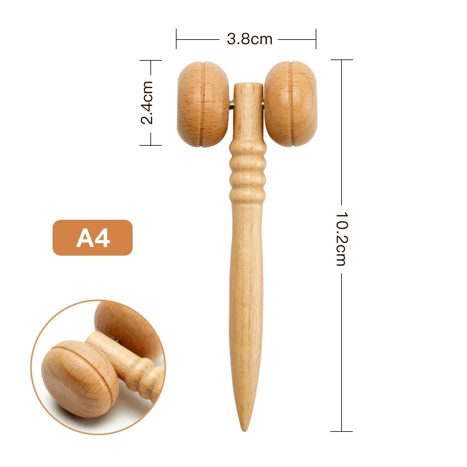 Wood Therapy Face Massager – Face Lifting Maderoterapia Gua Sha Wrinkle Remover, Skin Scraper, Anti-Cellulite Neck Lift Beauty Tool﻿ A