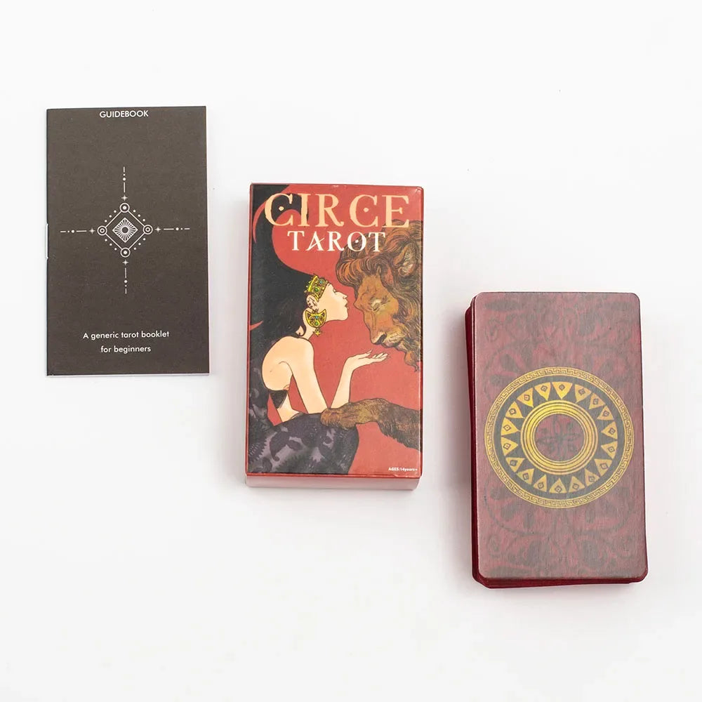 Circe Tarot Board Game Set – 78 Cards with Instruction Booklet for Party Fun, Divination & Fortune Telling, Perfectly Sized at 10.3 × 6 cm