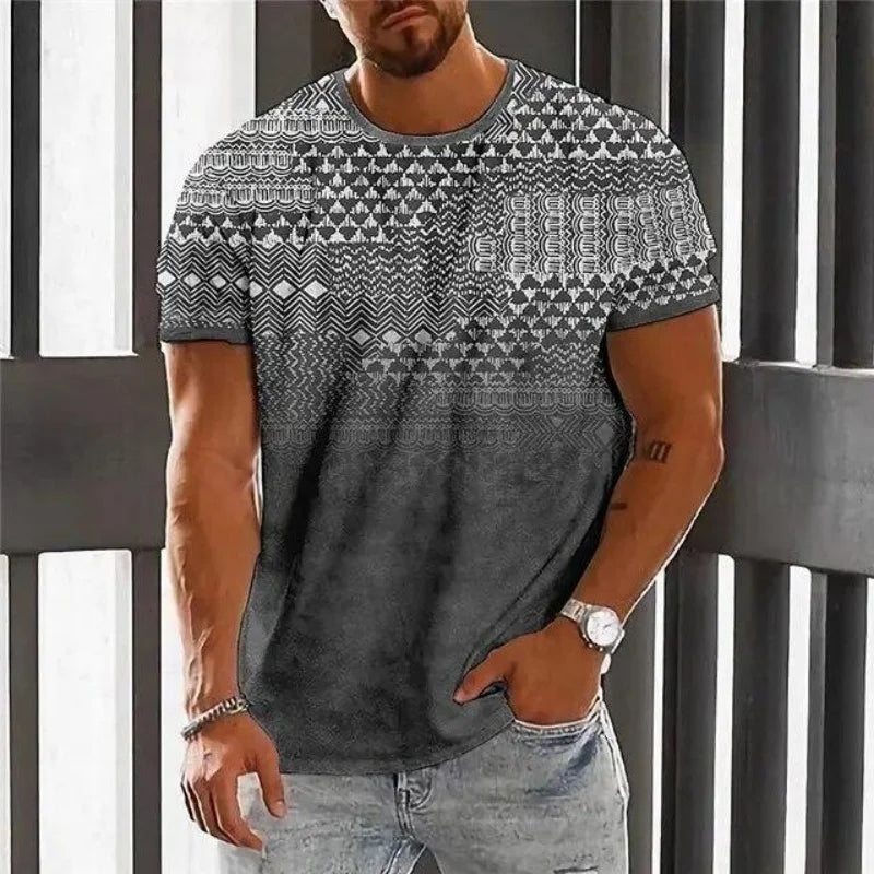 ✨ The Luxury Retro Ethnic Edition: Premium Men’s 3D Printed T-Shirt – High-Definition Colorful Tribal Graphic Print, Breathable Quick-Dry Performance Fabric, and Sophisticated Oversized Luxury Streetwear Tee Tshirt-YSY46997