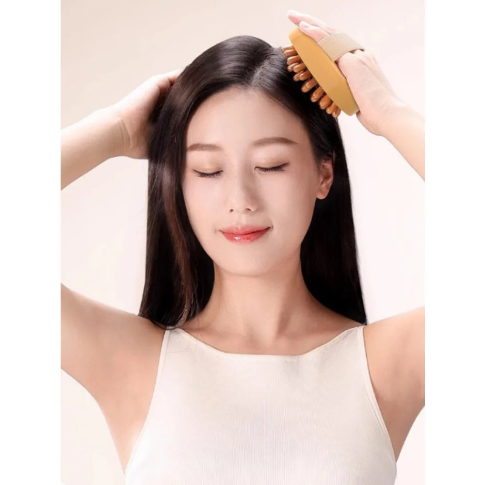 Body Anti-Cellulite Brush – Wooden Essential Oil Spa Air Cushion Massage Hair Comb and Scalp Massage Brush for Body Therapy﻿