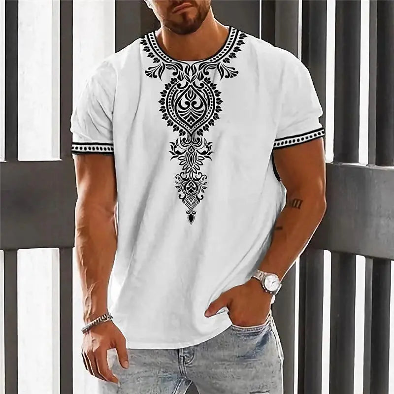 🌍 The Dashiki Street-Heritage T-Shirt: Premium Men’s Vintage Ethnic Tee – High-Definition Traditional Dashiki Print, Breathable Soft-Touch Cotton Blend, and Sophisticated Retro Streetwear Short-Sleeve H24091518092