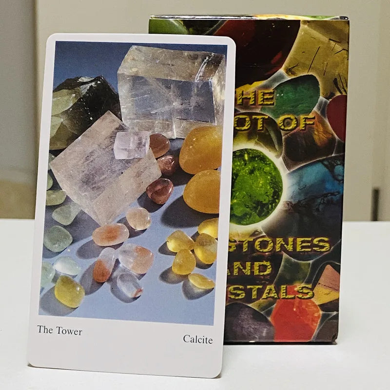 🔮 The Tarot of Gemstones and Crystals – 78-Card Deck with Instruction Booklet, Featuring Photographs of Nature’s Most Beautiful Crystals and Stones, Perfect for Intuitive Divination and Spiritual Connection